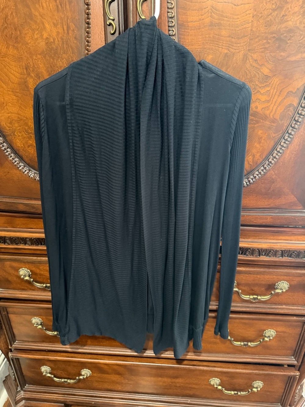 Splendid Black Open-Front Cardigan